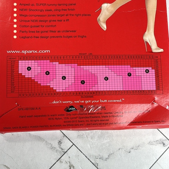 NWT SPANX Womens Super Power Panties High Waist Mid Thigh Shaper Black Size B - Picture 3 of 3